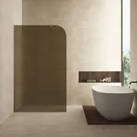 Wiesbaden Inloopdouche Curvea 120x200 cm 8 mm Nano Vintage Brons Glas