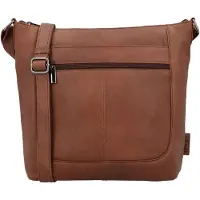 Beagles Leather Schoudertas Benidorm Cognac