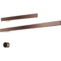 Hotbath &More RAS50+RAS80 Rails Square handoekwarmerset 80cm en 50cm met 2 stangen en schakelaar geborsteld koper PVD