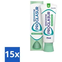 Sensodyne 15 x - Tandpasta - ProGlasur Daily Protection - Dagelijkse Bescherming - 75 ml - Tandpasta - Glazuurbescherming - Tanderosie - Fluoride - Dagelijkse Tandpasta