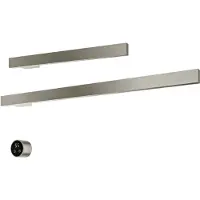Hotbath &More RAS50+RAS80 Rails Square handoekwarmerset 80cm en 50cm met 2 stangen en schakelaar geborsteld nikkel
