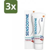 Sensodyne - Tandpasta - Gevoeligheid & Tandvlees - Extra Fresh - 75 ml - Bulkverpakking - 3 stuks