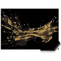 KitchenArt - Golden Splash Spatscherm - 80x40 cm - Spatscherm Achterwand Keuken - Spatwand Keuken