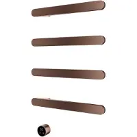 Hotbath &More RASS50 Rails Soft Square handoekwarmerset 50cm met 4 stangen en schakelaar geborsteld koper PVD