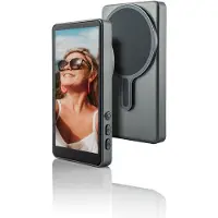 MOJOGEAR VS2 Selfie Vlog Monitor Voor iPhone en Android - Magnetisch - Draadloos via WiFi met MagSafe - Met Afstandsbediening - Grijs