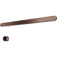 Hotbath &MORE set van 1 rails RASS80 SOFT SQUARE 80 cm met separate schakelaar Geborsteld Koper PVD (Exclusief inbouwdeel)