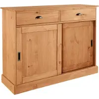 Home affaire Dressoir Schröder Commode, 2 schuifdeuren, 2 lades, van massief dennenhout