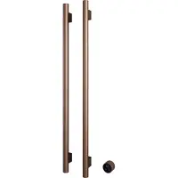 Hotbath &MORE set van 2 rails RARV135 ROUND135 cm met separate schakelaar Geborsteld Koper PVD (Exclusief inbouwdeel)
