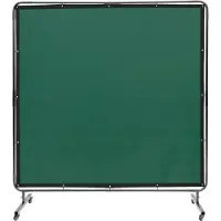 Vevor Lasgordijn 1,8 x 1,8 m Vlamvertragend vinyl lasscherm met 4 zwenkwielen en 6-niveau UV-bescherming Lasdeken Lasbescherming Groen