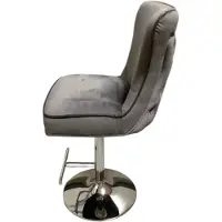Great home Rixos Bar Chair - Silver Legs - barkruk barstoel velvet grey