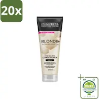 John Frieda 20 x – Conditioner – Blonde+ Repair Bond Building – Herstellend – 250 ml - Grootverpakking - Herstel Blond Haar - Beschadigd Haar - Opgelicht Haar - Haarverbindingen - Haarversterking