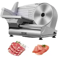 SucceBuy CYRO - Vleessnijmachine - Vleessnijmachine voor Thuis - Vleessnijder - RVS mes - met Mesbeschermer - Verstelbare Dikte - Zilver