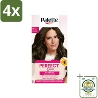 Palette - Haarverf - Perfect Gloss 5 Medium Brown - Voordeelverpakking - 4 stuks - Glanzende haarkleur - Haaruitwasbaar