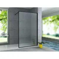 Aloni Pure Inloopdouche Helder Glas 100cm Met Antikalk & Zwart Profiel Rondom - Veiligheidsglas - Douche - 5404024115583