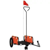Syfax Fietstrailer oxford stof en ijzer oranje