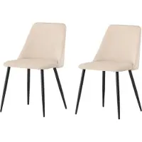 Ebuy24 Night eetkamerstoel beige.