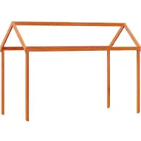 Syfax Kinderbedhuisje 217x95,5x159 cm massief grenenhout wasbruin