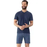 Mey Pyjama kort blauw / donkerblauw