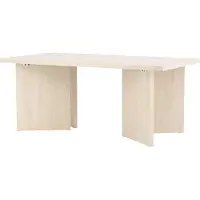 Ebuy24 Bassholmen eetkamertafel 90x180 cm whitewash.