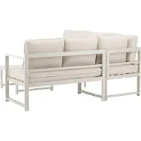 Ebuy24 Salvador 1 hoekbank, 1 salontafel beige.