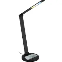 Briloner Cuma - LED Bureaulamp - met inductieve oplaadlade - dimbaar - touch - geheugenfunctie - CCT kleurtemperatuurregeling - Ø18 x 44 cm - zwart