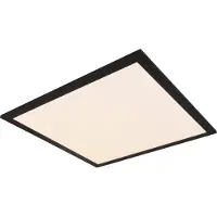 TRIO REALITY ALPHA - Plafondlamp - Zwart mat - incl. 1x SMD 18 W - Wand- en plafondmontage - Lichtbron niet vervangbaar - Niet dimbaar