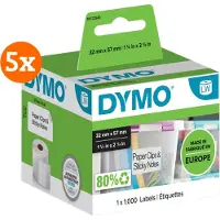 Dymo Verwijderbaar Etiket 32x57mm 1000 stuks 5-pack