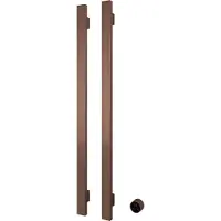 Hotbath &More RASV135 Rails Square handoekwarmerset 135cm met 2 stangen en schakelaar geborsteld koper PVD