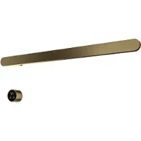 Hotbath &More RASS80 Rails Soft Square handoekwarmerset 80cm met 1 stang en schakelaar geborsteld messing PVD