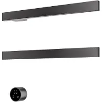 Hotbath &More RAS50 Rails Square handoekwarmerset 50cm met 2 stangen en schakelaar geborsteld gunmetal PVD