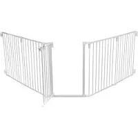 Trixie - Afsluithek met deur - 5-delig - Metaal - Wit - 62,5-300X76,5 CM