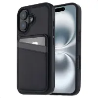 IMoshion Backcover met kaarthouder en stand voor de Apple iPhone 16 - Zwart
