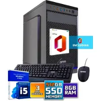 GMR Intel Ultra Compleet Desktop PC | Intel Core i5 | 8 GB RAM | 512GB SSD M.2 | Windows 11 Pro | Business Office Multimedia Computer | Inclusief Muis & Toetsenbord en Microsoft Office!