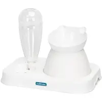 Nobleza Kattenvoerbak - Katten voer- en waterbak met reservoir en hoge schuine voerbak