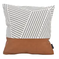 NOVÉE Sierkussen vida nova #2 | 45 x 45 cm | katoen / pu leder