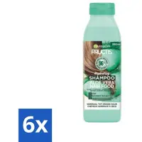 Garnier - Fructis Hair Food Aloe Vera - Shampoo - Normaal tot Droog Haar - 350 ml - Voordeelverpakking - 6 stuks