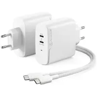 Alogic Rapid Power 63W snellader met dubbele USB-C poort + 2 meter kabel