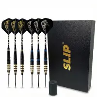 Slip WK Darts Dartpijlen 23 Gram - 6 Steeltip Pijlen - Professionele Set met Flights en Dartslijper - Cadeauset voor Mannen