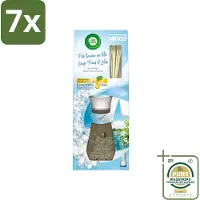 Air Wick 7 x - Geurstokjes - Soft Cotton - Essentiële Oliën - 33 ml - Grootverpakking - Geurstokjes - Geurverspreiding - Fris - Katoengeur - Essentiële Oliën