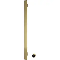 Hotbath &More RASV135 Rails Square handoekwarmerset 135cm met 1 stang en schakelaar geborsteld messing PVD