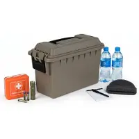PlasticForte Nood Pakket opberg box kist - waterdicht - kunststof - 29 x 13 x 18 cm - 7 liter