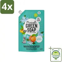 Marcel's Green Soap Marcel’s Green Soap – Wasverzachter – Peach & Jasmine Navulling – 750 ml - Voordeelverpakking - 4 stuks - Wasverzachter - Wasverzachter navulling