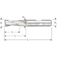 Rotec HSS-E spiebaanfrees, kort, Weldon, ø40