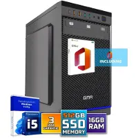 GMR Intel Ultra Compleet Desktop PC | Intel Core i5 | 16 GB RAM | 512GB SSD M.2 | DVD+RW | Windows 11 Pro | Business Office Multimedia Computer | Inclusief Microsoft Office!