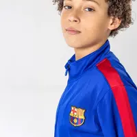 FC Barcelona Trainingspak Kinderen - Maat 116 t/m 164 - Voetbalkleding - Trainingspakken - Jongens & Meisjes - Navy - Officiële Fanmerchandise