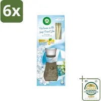 Air Wick - Geurstokjes - Soft Cotton - Essentiële Oliën - 33 ml - Voordeelverpakking - 6 stuks - Katoen geur - Essentiële oliën