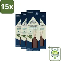 Glade 15 x - Geurstokjes Verfrissende Energie - Aromatherapie Geurverspreiding - 80 ml - Grootverpakking - Geurstokjes - Aromatherapie - Energie - Geur - Verfrissend