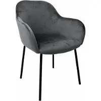 Notio Living Lincoln-Eetstoel - Antraciet Fluweel - Set van 2