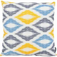 Gek op kussens! Diamond geel/blauw outdoor | 45 x 45 cm | kussenhoes | katoen