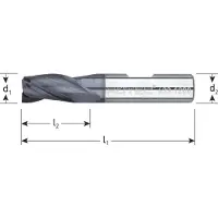 Rotec VHM universeelfrees, 'Silver-Line', kort, TiAlN, ø6